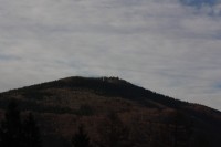 Panoráma Hostýnských vrchů s Hostýnem ze severních svahů nad Chvalčovem