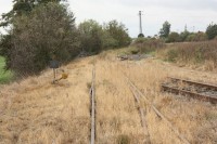 Půdodní stav bývalé železničnítrati Nezamyslice  - Morkovice od Nádraží v Nezamslicích směrem na Těšice