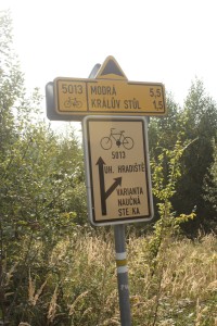 Cyklotrasy v Chřibech - směrovník