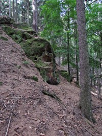 skalní výchozy nad Čertovou skálou