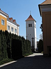 Dřevohostická zvonice a socha sv.Rosálie