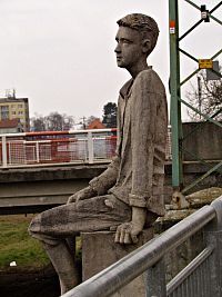 Uherské Hradiště - socha mladého Jana Antonína Bati