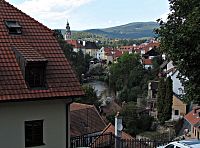 Český Krumlov - výhledy na město z Objížďkové ulice