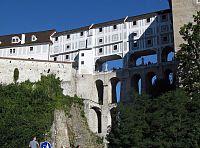 Český Krumlov - výhledy na město z Plášťového mostu