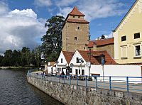 České Budějovice - nábřeží Malše s městským opevněním