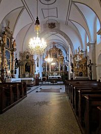 interiér chrámu Božího Těla a PM Bolestné