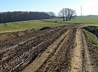 hřebenová zablácená cesta do Mistřic