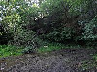 přístup do lomu od zelené tur.trasy