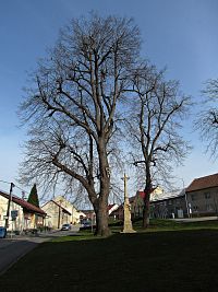 kříž za kostelem