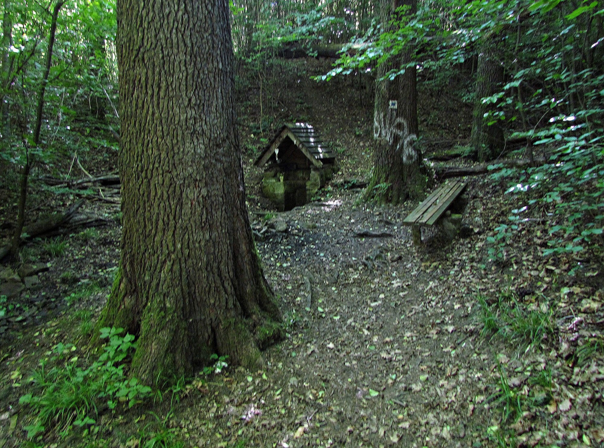 Zlín - Kamenná studánka nad zábavním parkem Galaxie