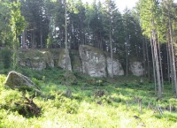 horolezecké skály nad novou pasekou