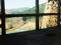 údolí Hložeckého potoka z brumovského hradu