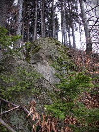 skalní výchozy za roklinkou za Kamenem