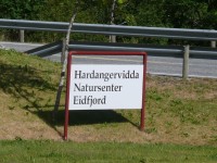 vstupní cedule o začátku národního parku Hardangervidda