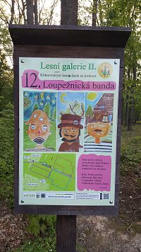 Praha-Klánovice - Lesní galerie II - zastávka 12 - loupežnická banda