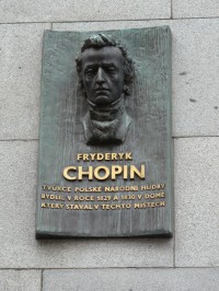 Praha 1 - Na příkopě - pamětní deska Fryderyk Chopin