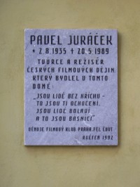 Pamětní deska Pavel Juráček