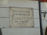 Pamětní deska V.J.Tomášek - německá