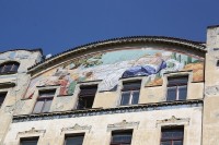 detail fasády - mozaika