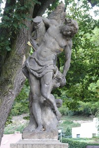 Karlštejn - socha svatého Šebestiána