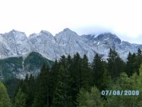 Zugspitze schovaná za mraky