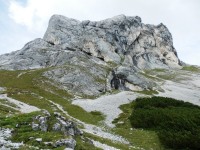 Čelní stěna Tauernkogelu, jeho vrchol není vidět