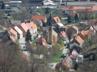 Centrum městečka Srebrna Góra, přiblížení