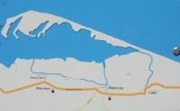 Mapka Blakeney Point, ofoceno z informační tabule