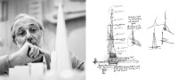 Italský architekt Renzo Piano a jeho náčrtek Shardu