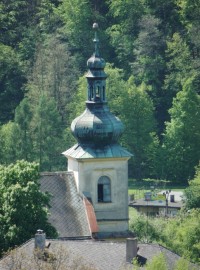 Věž kostela Nanebevstoupení Páně 