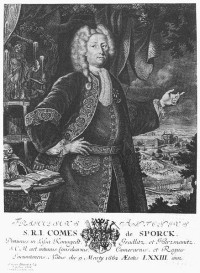 F. A. Špork na rytině z roku 1735