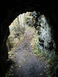 Pohled z tunelu ve směru k Podspálovu
