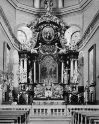 Historická fotografie oltáře