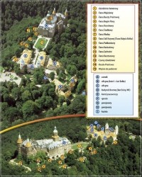 Schema zámku a nejbližšího okolí