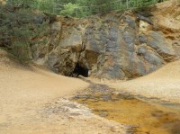 Purpurowe Jeziorko - tunel k bývalému žlutému jezírku