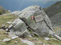 Tabulka s označením národního parku u Schwarzkofelsee 