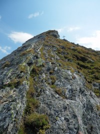 Poslední metry stoupání na Graukogel