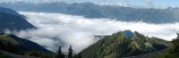 Panoramatický pohled na údolí Gasteinu a jezero