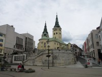 Žilina - Buriánova věž a katedrála Nejsvětější Trojice a Farské schody