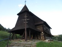 Brežany – dřevěný řeckokatolický kostel sv. Lukáše Evangelisty