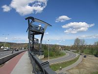 Lahovice - vyhlídkové věže Lahovického mostu a soutok Berounky a Vltavy