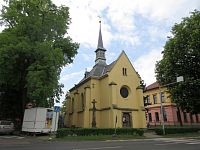 Novogotický kostel sv. Floriána z 80. let 19. století