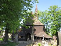 Dřevěný hřbitovní kostel Panny Marie