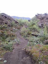 Na cestě k sopce Hverfjall Crater