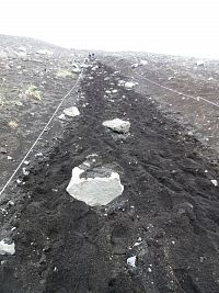 Na svahu sopky Hverfjall Crater