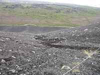 Na svahu sopky Hverfjall Crater - pohled zpět