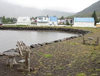Seyðisfjörður - okolí vodní nádrže má parkovou úpravu