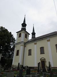 Kostel Nanebevzetí Panny Marie blízko tvrze Orlice
