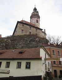 Na Lazebnickém mostě - zámecká věž s hradem