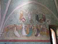 Taneční síň - fresky z 15. století